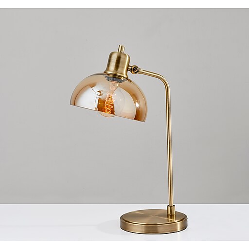 Adesso Vintage Desk Lamp Amber 390921 at Staples