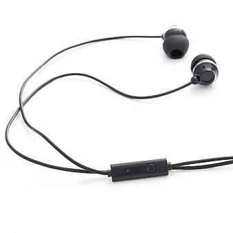 Verbatim Stereo Earphones, 3.5mm Plug, with Microphone, Black (99774)
