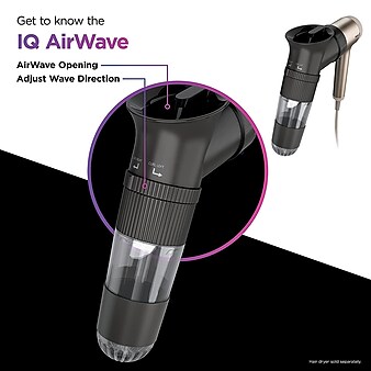 Shark IQ AirWave Attachment for HyperAIR Blow Dryers, Black (HD100AWA)
