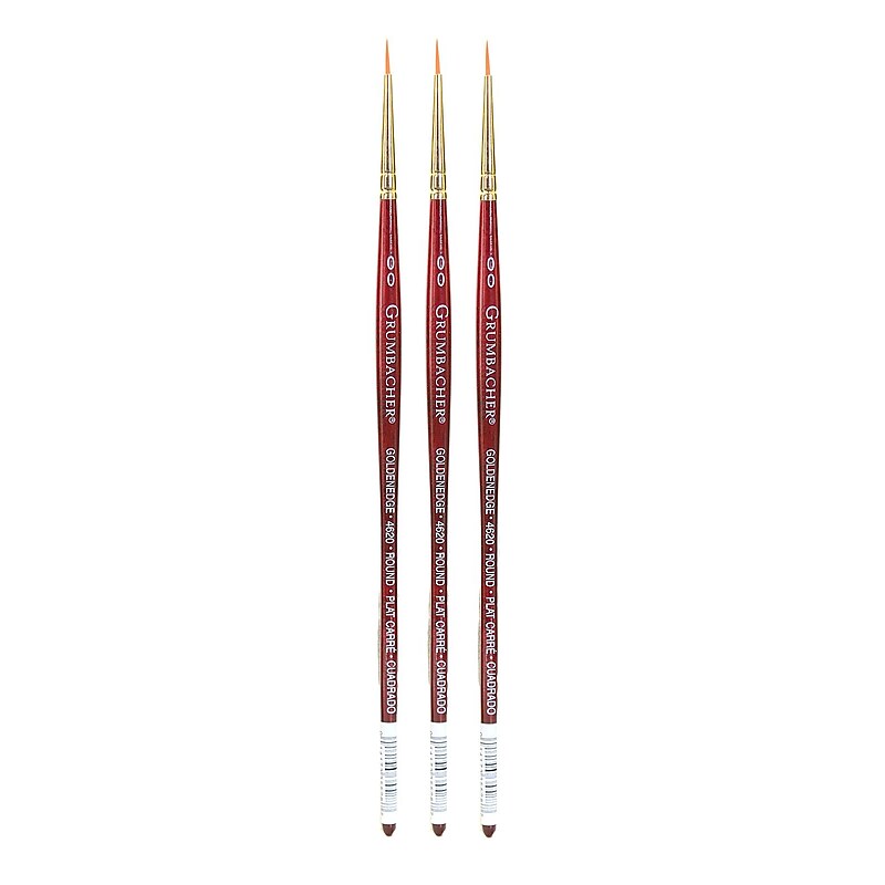 Grumbacher Goldenedge Watercolor Brushes 2/0 round [Pack of 3] (PK3-4620.ZZ) image 1