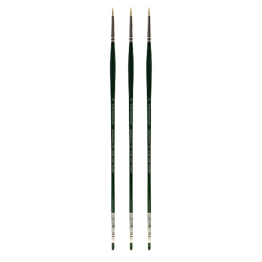 Grumbacher Gainsborough Round Brush Size 0 - Chungking Hog Hair Brush For Oil & Acrylic Painting