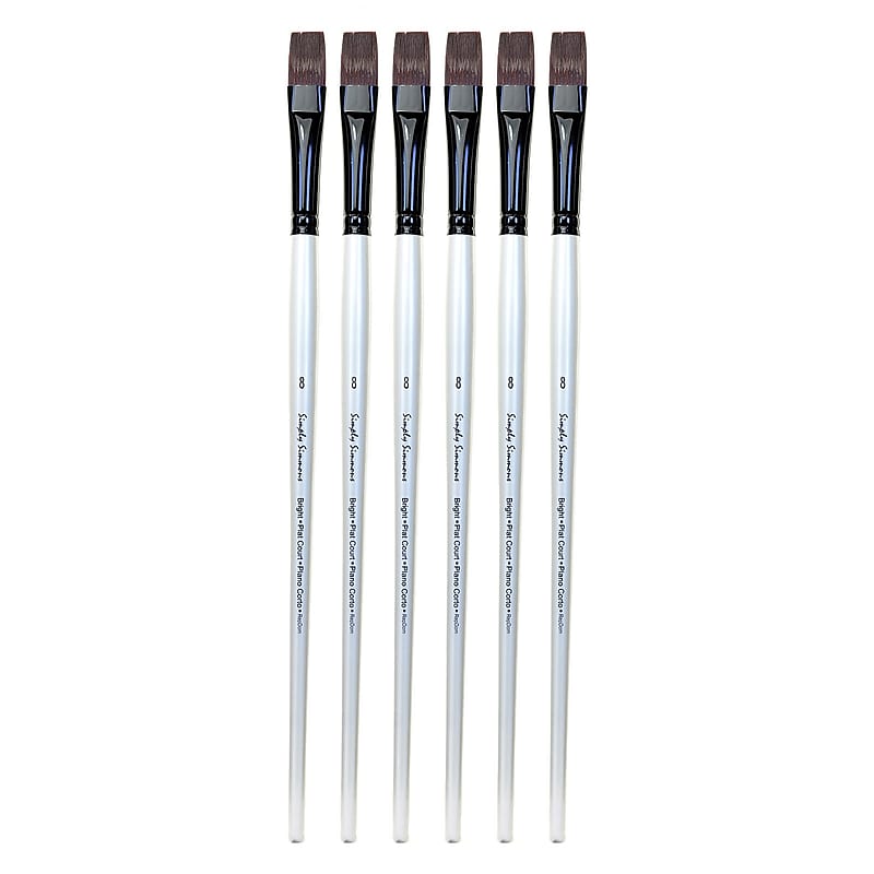 Robert Simmons Simply Simmons Extra Firm Filament bright long handle 8 [Pack of 6] (PK6-255341008) image 1