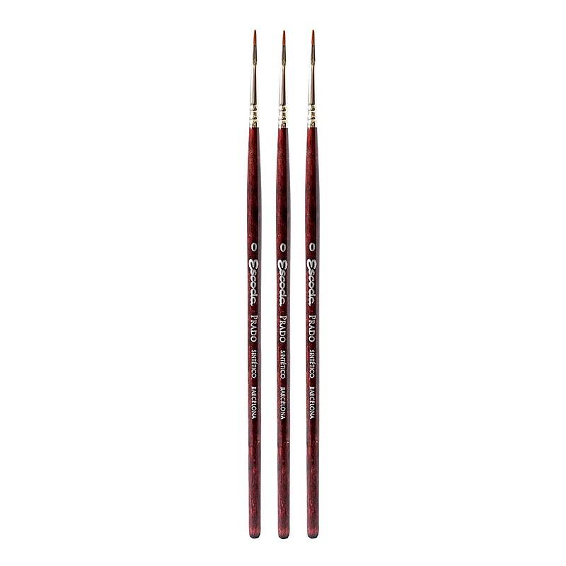 Global Art Escoda Prado Brushes bright 0 [Pack of 3] (PK3-1460-0) image 1