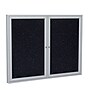 Ghent 3' H x 5' W Enclosed Recycled Rubber Bulletin Board with Satin Frame, 2 Door, Confetti (PA23660TR-CF)~#|#~sp20044007_sc7