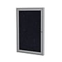 Ghent 36"H x 30"W Enclosed Recycled Rubber Bulletin Board with Satin Frame, 1 Door, Confetti (PA13630TR-CF)~#|#~sp20044032_sc7