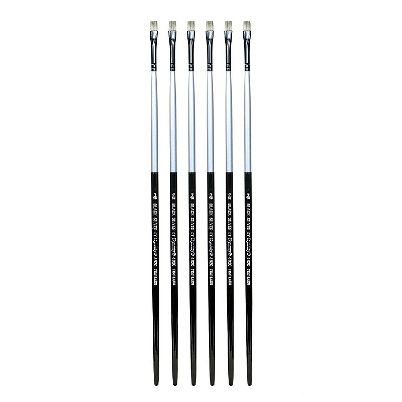 Dynasty Black Silver Bright Long Handle 4, 6/Pack (PK6-32842) image 1