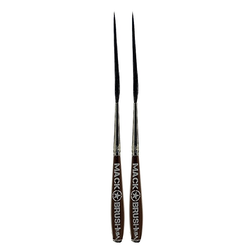 Andrew Mack Long Bob Pinstriper and Scroller Brush LB 3/0, Pack of 2 (PK2-LB-000) image 1