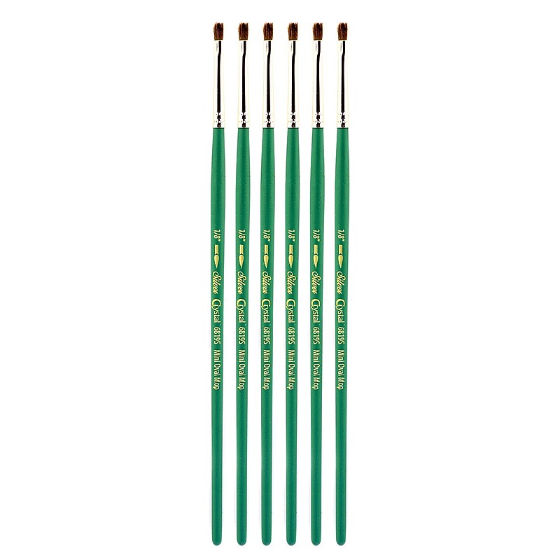 Silver Brush Crystal Series Brushes 1/8 in. mini oval mop 6819S [Pack of 6] (PK6-6819S-1/8 in) image 1