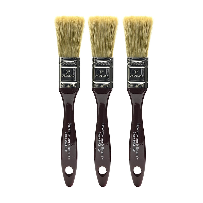 Princeton Series 5450 Flat Gesso Brush 1 in. 25.4 mm [Pack of 3] (PK3-5450F-100) image 1