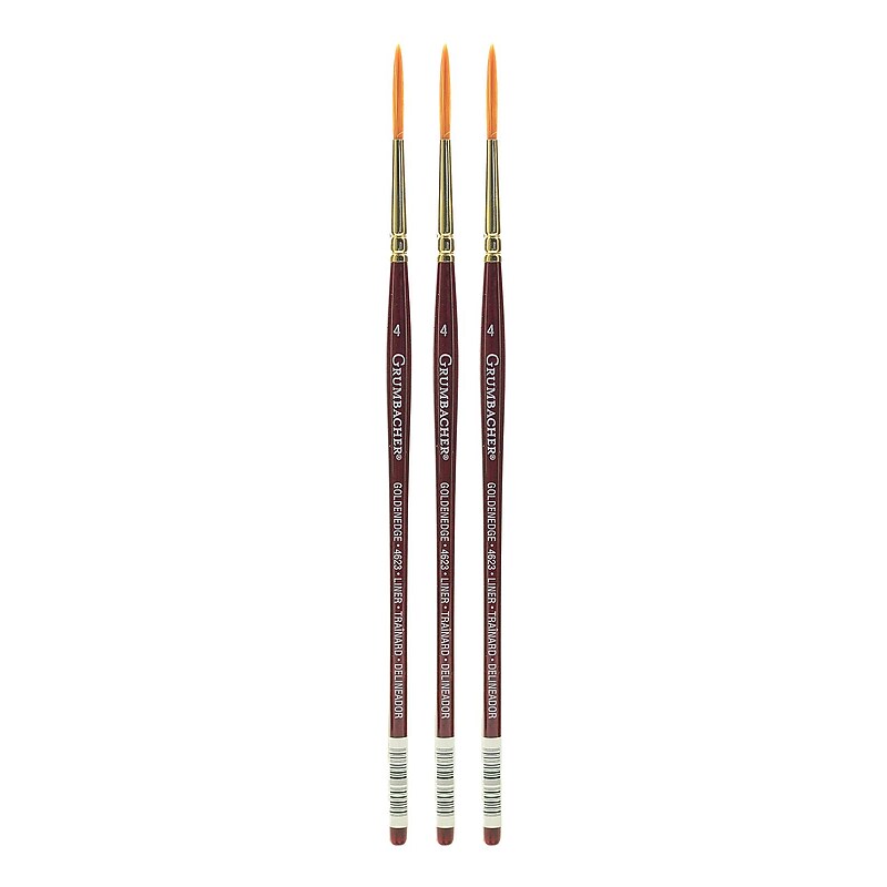 Grumbacher Goldenedge Watercolor Brushes 4 liner [Pack of 3] (PK3-4623.4) image 1