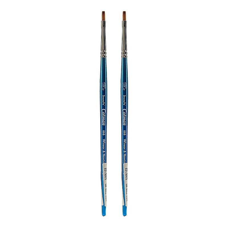 Winsor and Newton Cotman Water Colour Brushes 1/8 in. one stroke flat 666 [Pack of 2] (PK2-5306103) image 1