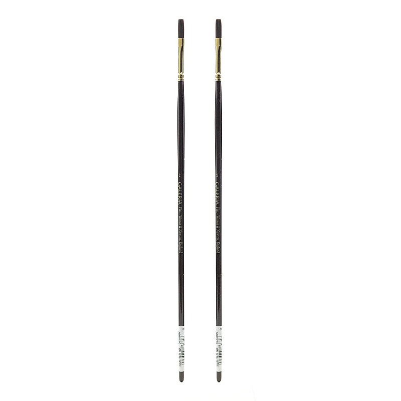 Winsor and Newton Galeria Long Handled Brushes 2 flat [Pack of 2] (PK2-5736002) image 1