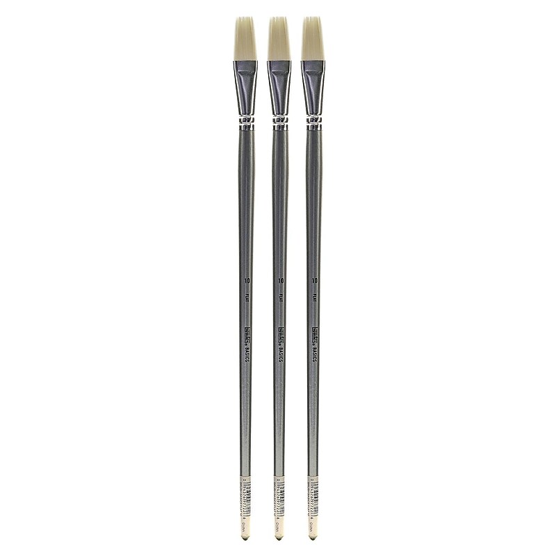 Liquitex Basics Brushes flat no. 10 [Pack of 3] (PK3-6923010) image 1