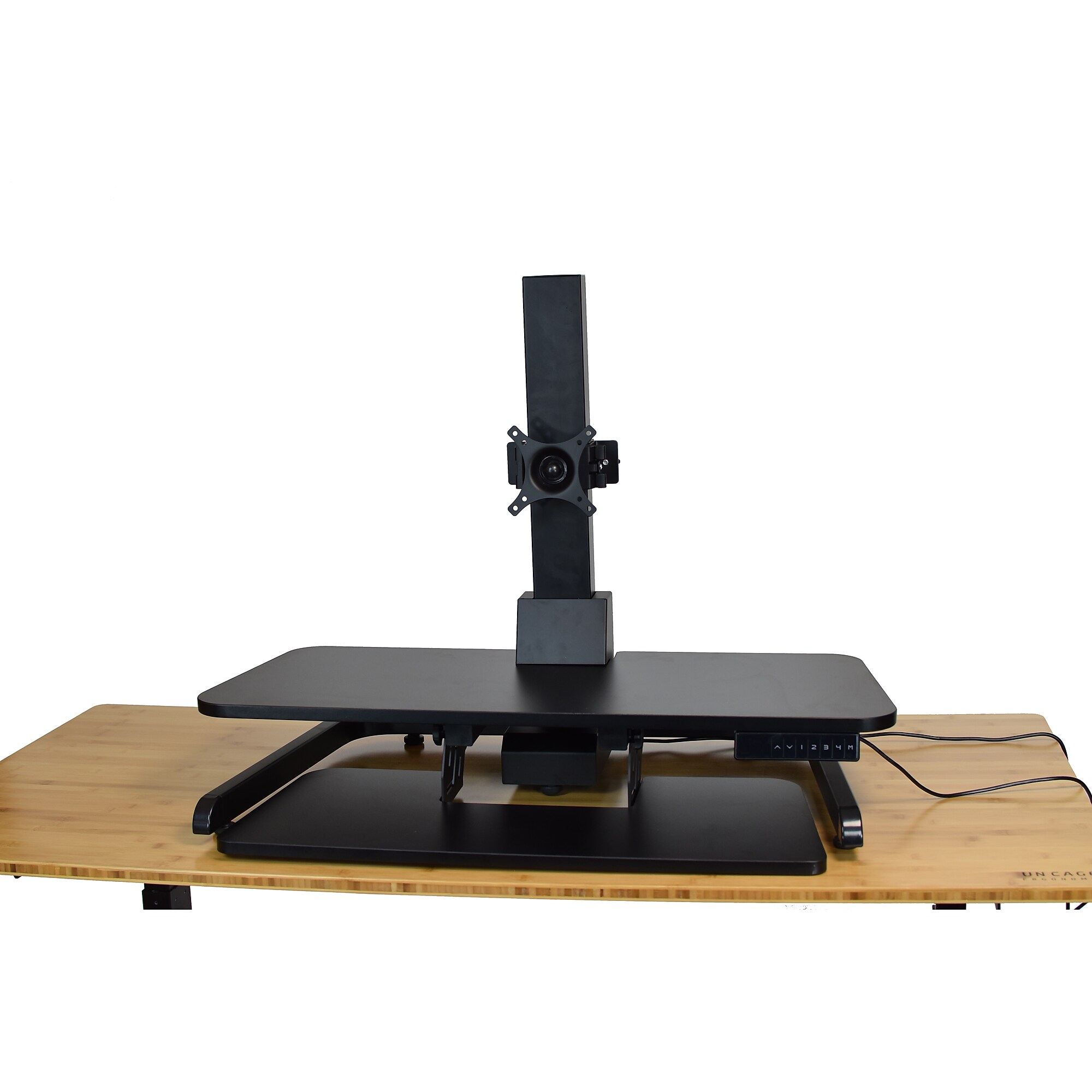 Uncaged Ergonomics Electric Standing Desk Conversion Powered Sit to Stand Converter, Black (ESDC-b) Sansujyuku sansujyuku.com