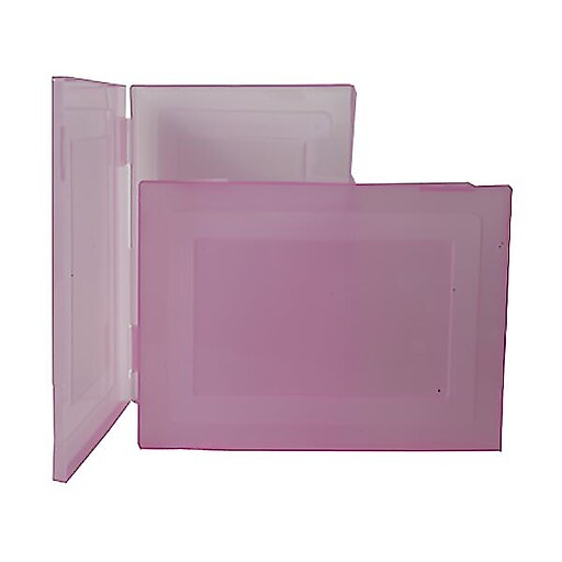 JAM Paper® See Through Case, 9 x 12 1/2 x 3/4, Pink, Sold Individually ...