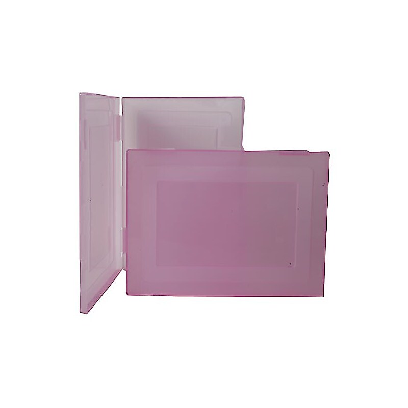 JAM Paper® See Through Case, 9 x 12 1/2 x 3/4, Pink, Sold Individually (357621) image 1