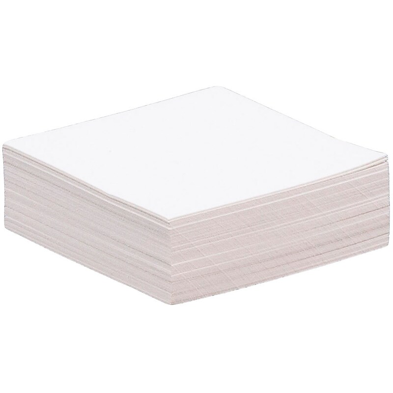 JAM Paper® Blank Flat Note Cards, 1 3/4 x 1 3/4, White Parchment, 50/Pack (17534144) image 1