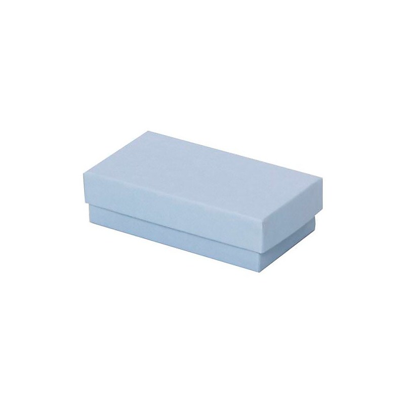 JAM PAPER Two Piece Jewelry Box Gift Set, 2 1/2 x 4 1/2 x 1 1/4, Baby Blue, Bulk 100/Pack image 1