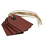 JAM Paper Recycled Kraft Gift Tags with Twine String, Small, 2 1/4 x 1 5/8, Red, 6/Pack (297534246)~#|#~sp20131520_sc7