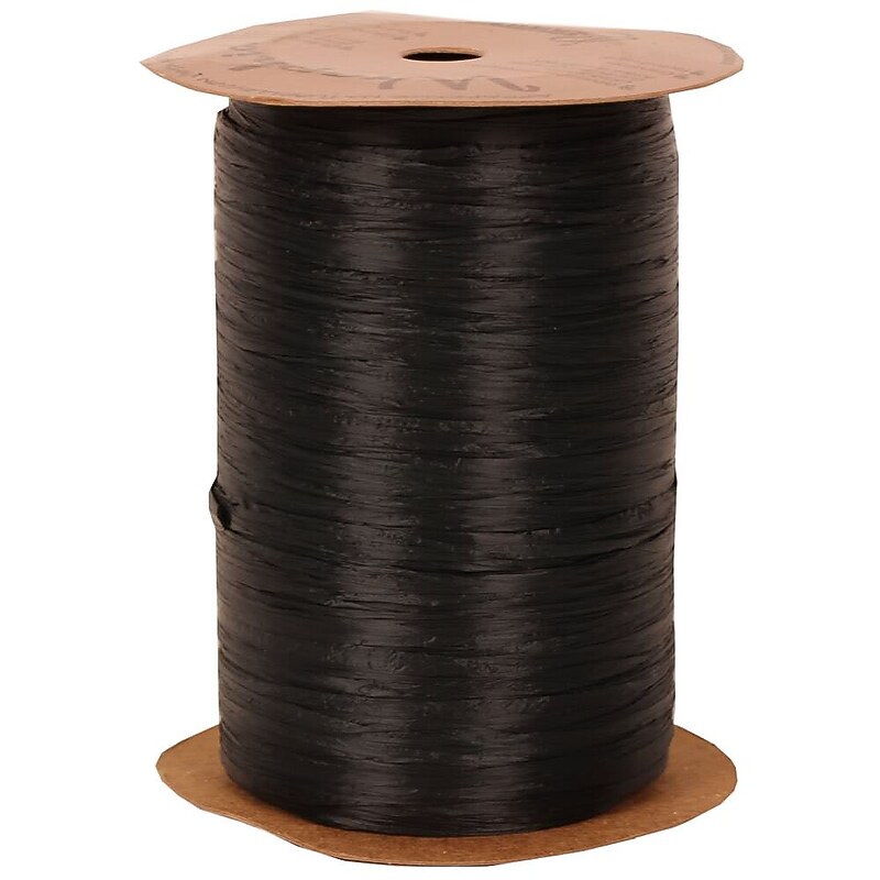 JAM Paper Raffia Ribbon, Black (1082776) image 1
