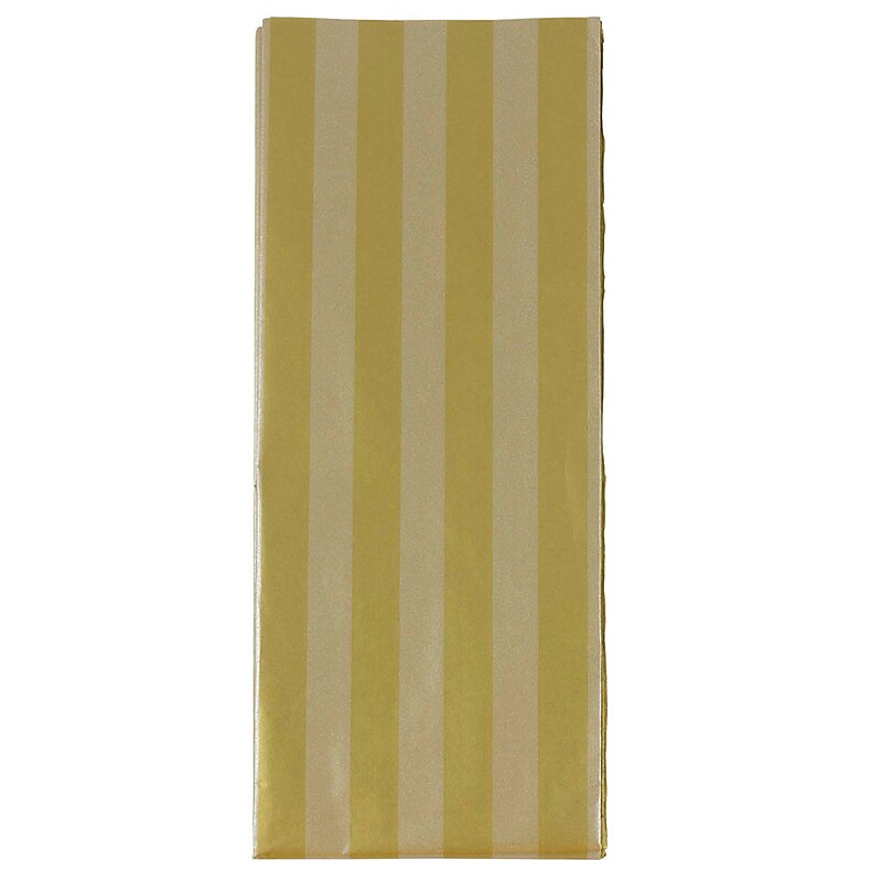 JAM Paper Tissue Paper, Gold & Silver Stripes, 3 Sheets/Pack (273316467) image 1