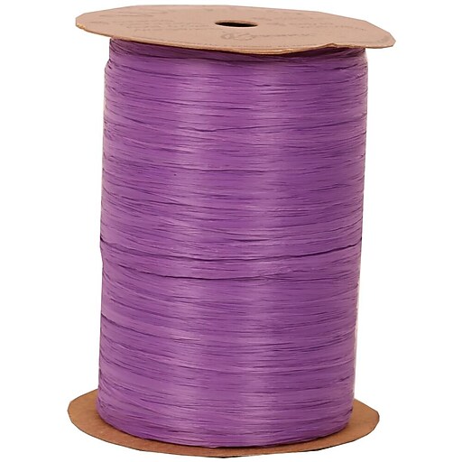 JAM Paper® Raffia Ribbon, Purple, 100 Yards, Sold Individually (1082787
