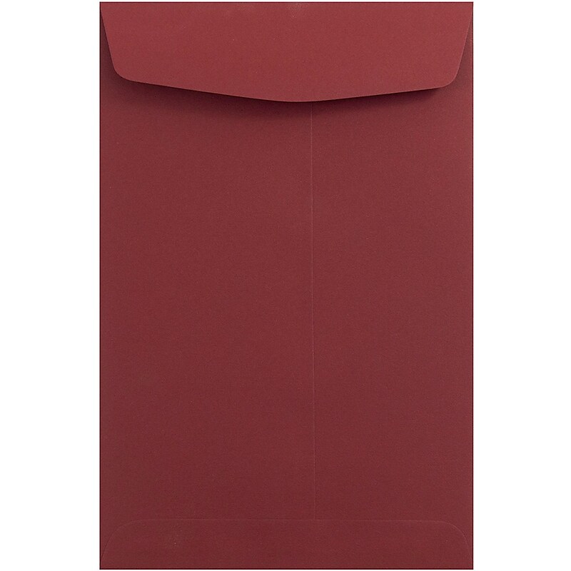 JAM Paper 6 x 9 Open End Catalog Envelopes, Dark Red, 25/Pack (31287522a) image 1