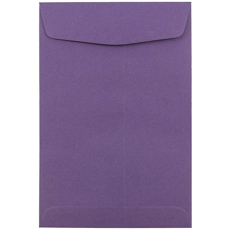 JAM Paper 6 x 9 Open End Catalog Envelopes, Dark Purple, 50/Pack (1287033ci) image 1