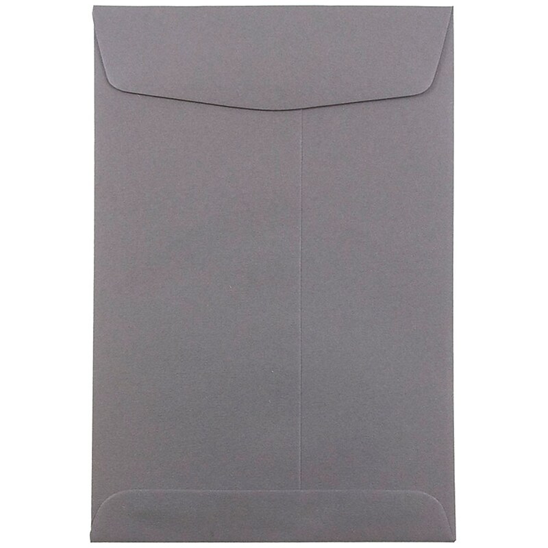 JAM Paper 6 x 9 Open End Catalog Envelopes, Dark Grey, 25/Pack (51285796a) image 1