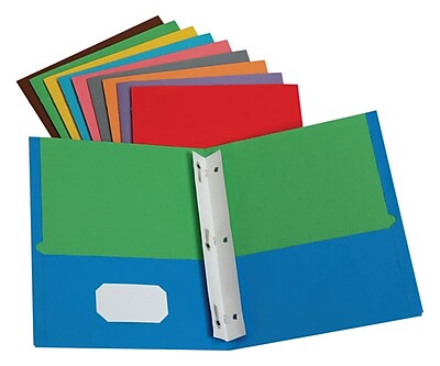 2 pocket folders with brads