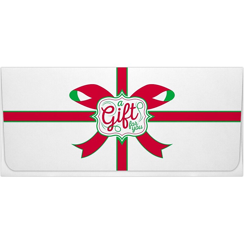 LUX Currency Envelopes, A Gift To You on White, 2-7/8" x 6-1/2", 50/Pack (CUR0070WGTY50) image 1