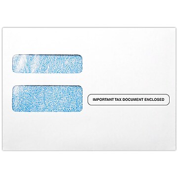 LUX W-2 / 1099 Envelopes, 5-3/4" x 8", - Important Tax Document Enclosed 50/Pack, 24 lb. White (7489-W2-TAX-50)