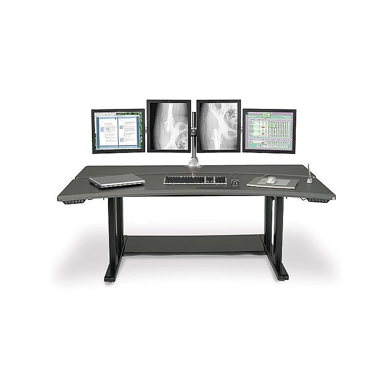 LifeFlo Ergonomics Bi-Level PACS Radiology Table, 78" L x 46" D x 1 1/8" Thick, Black (ECI-7846RAD-BK) image 1