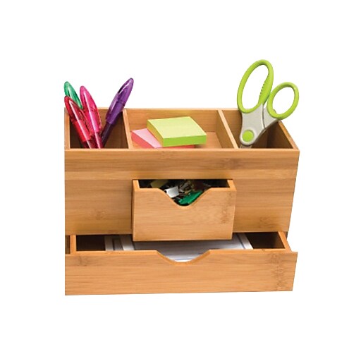 Shop Staples For Lipper International Bamboo 3 Tier Desk
