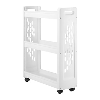 Whitmor 3-Tier Slim Laundry Cart, White (62085120)