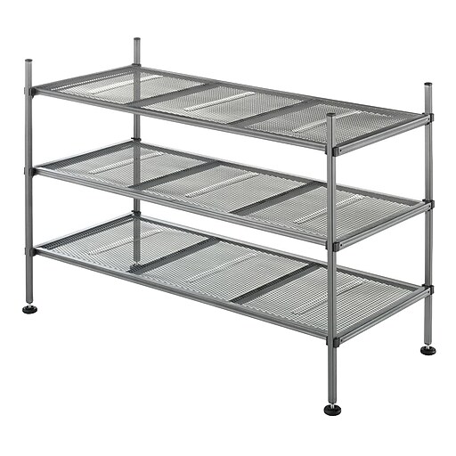 Whitmor 3Tier 17.1" Mesh Storage Shelves, Gunmetal Gray (67404579) at