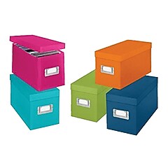Whitmor Storage Boxes for CDs, Assorted Plastic, 5/Pack (67543735