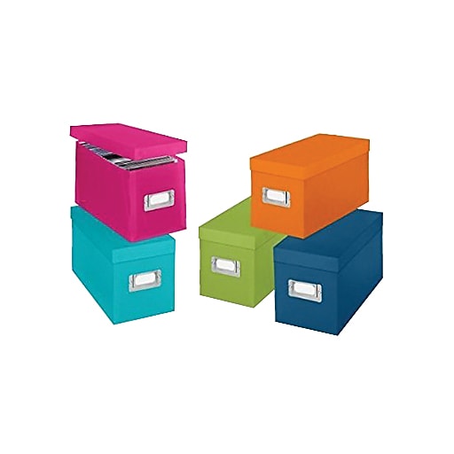 Whitmor Storage Boxes for CDs, Assorted Plastic, 5/Pack (67543735