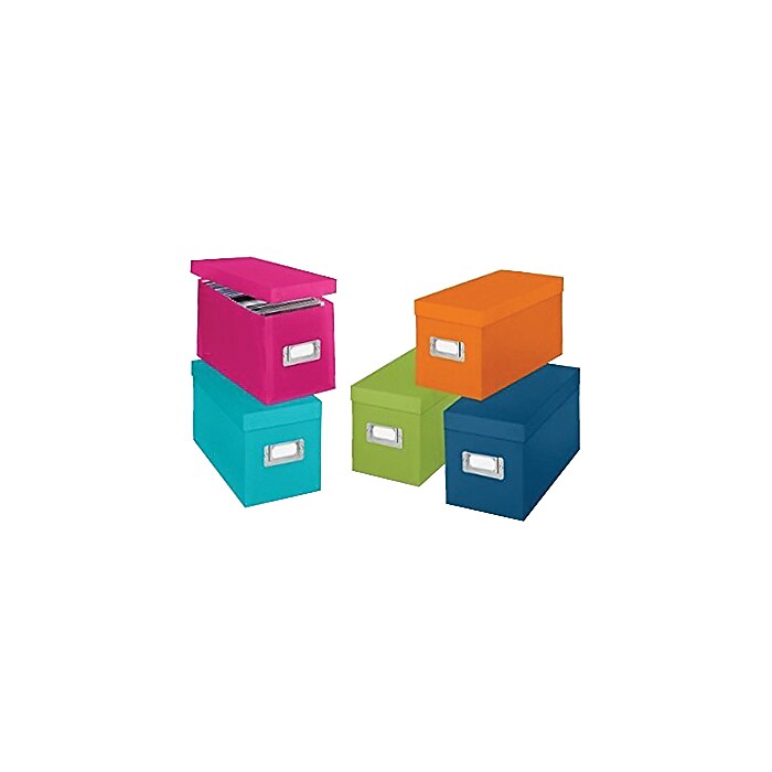 Whitmor Storage Boxes for CDs, Assorted Plastic, 5/Pack (67543735