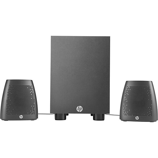 Shop Staples for HP® 400 Desktop Speaker System, 1FN47AAABL, Wired, Black