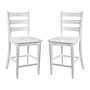 Flash Furniture Liesel Rustic Solid Wood Ladder Back Counter Height Stool, Antique White Wash, 2 Pieces (ESSTBN524WH2)~#|#~sp202107387_sc7