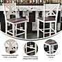 Flash Furniture Gwendolyn Rustic Solid Wood Designer Back Counter Height Stool, Antique White Wash, 2 Pieces (ESSTBN124WH2)~#|#~sp202107425_sc7