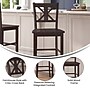 Flash Furniture Gwendolyn Rustic Solid Wood Designer Back Bar Height Stool, Gray Wash Walnut, 2 Pieces (ESSTBN129GY2)~#|#~sp202107444_sc7