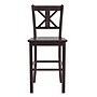 Flash Furniture Gwendolyn Rustic Solid Wood Designer Back Bar Height Stool, Gray Wash Walnut, 2 Pieces (ESSTBN129GY2)~#|#~sp202107449_sc7