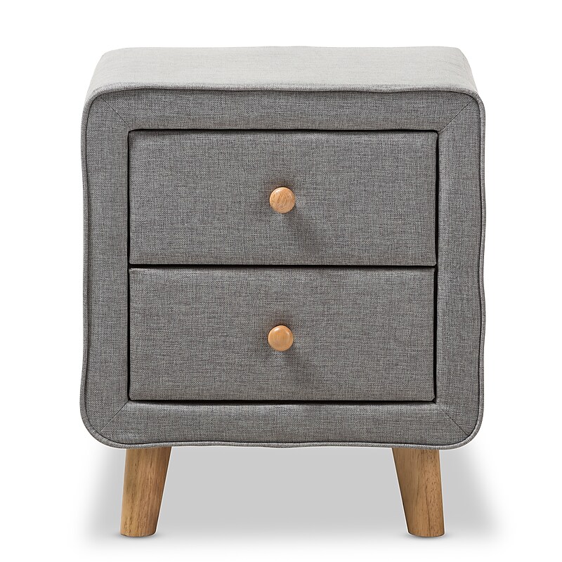 Baxton Studio Jonesy 23" High Nightstand, Gray (2633-7288-STPL) image 1