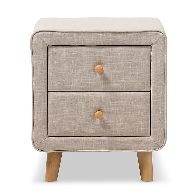 Baxton Studio Jonesy 23" High Nightstand, Beige (2633-7289-STPL) image 1