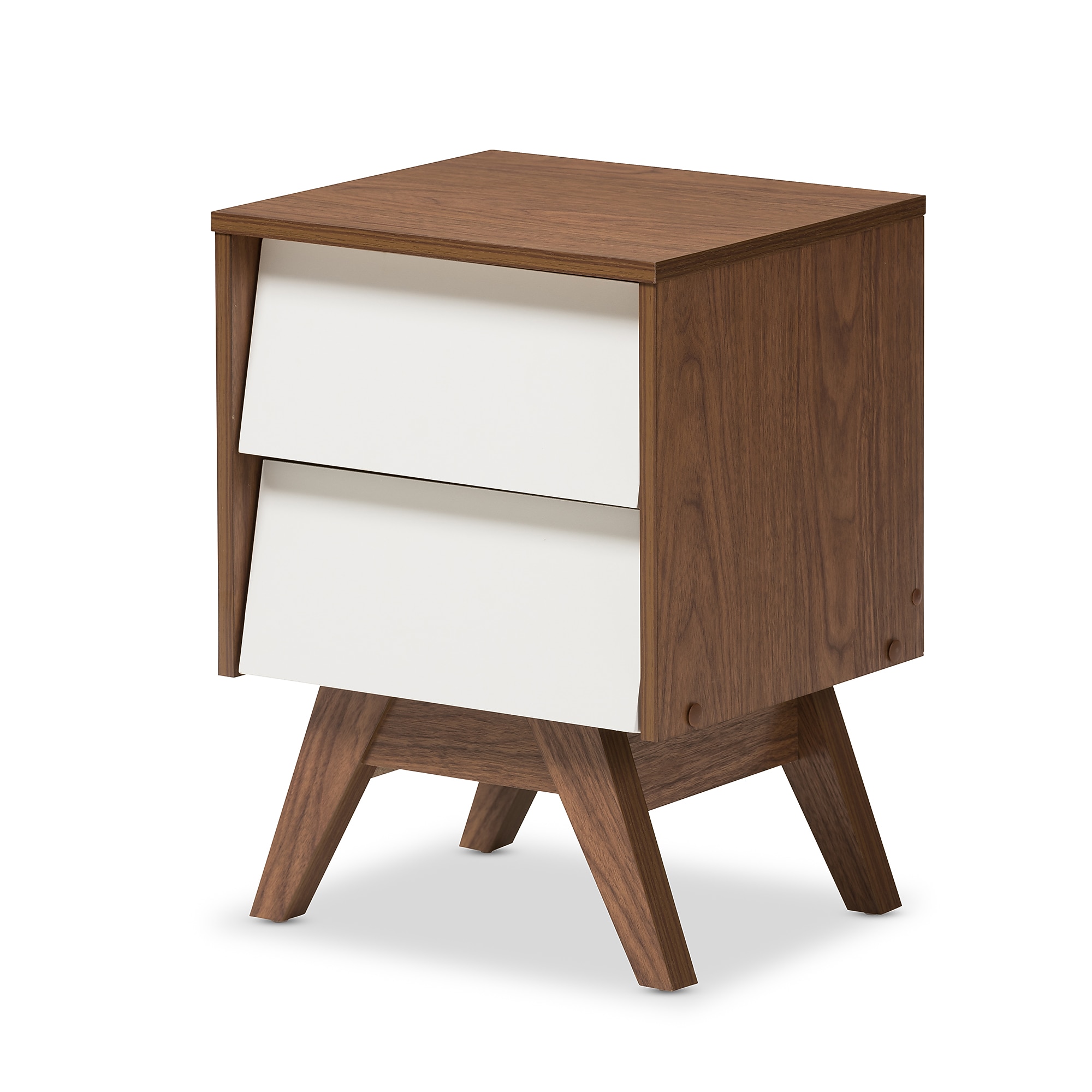 Baxton Studio Hildon 22″ High Nightstand, White (2633-7493-STPL) Sansujyuku sansujyuku.com