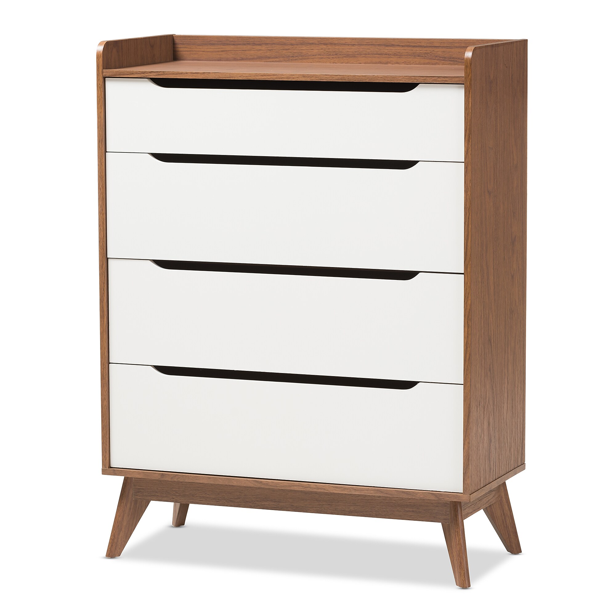 Baxton Studio Brighton 46″ High 4-Drawer Chest, White (2633-7495-STPL) Sansujyuku sansujyuku.com