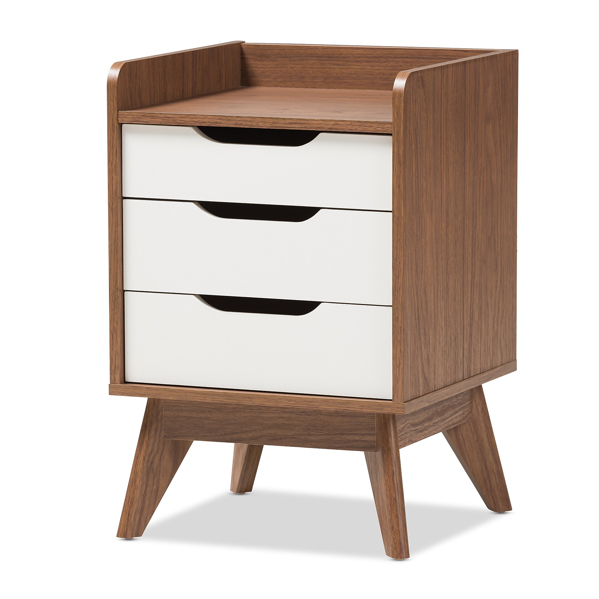 Baxton Studio Brighton 25″ High Nightstand, White (2633-7498-STPL) Sansujyuku sansujyuku.com