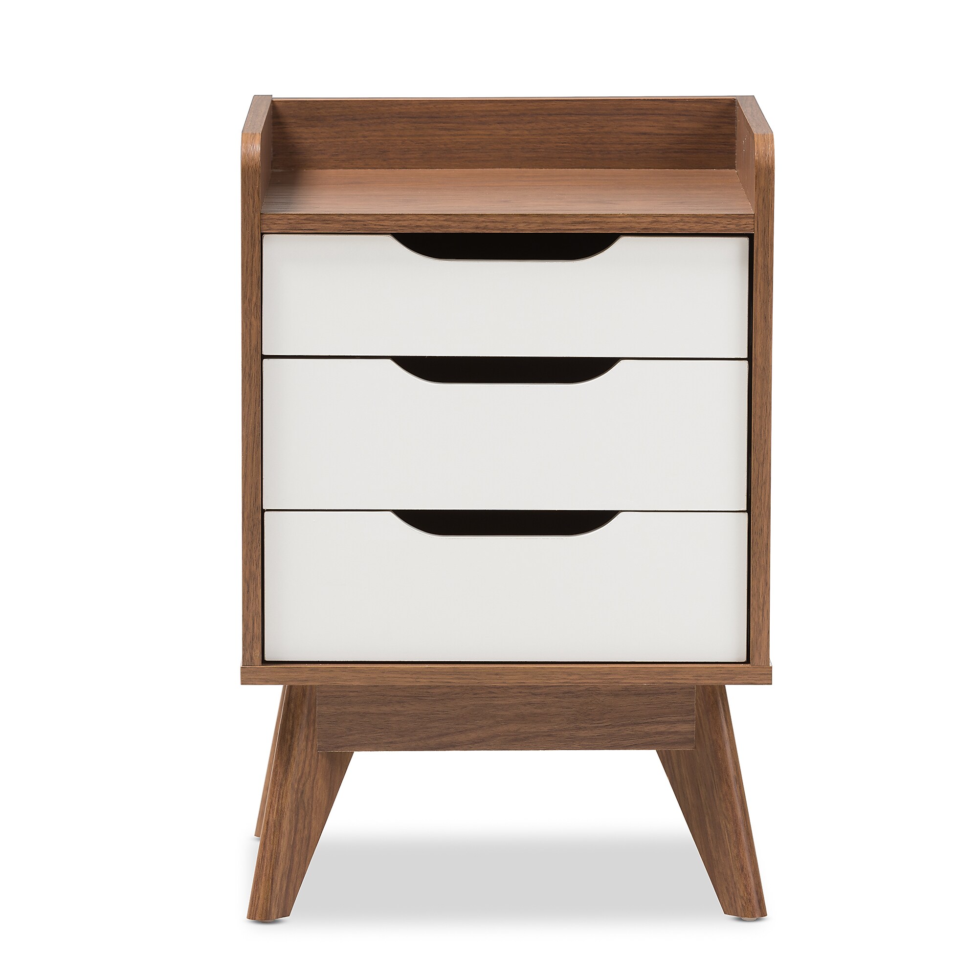 Baxton Studio Brighton 25″ High Nightstand, White (2633-7498-STPL) Sansujyuku sansujyuku.com